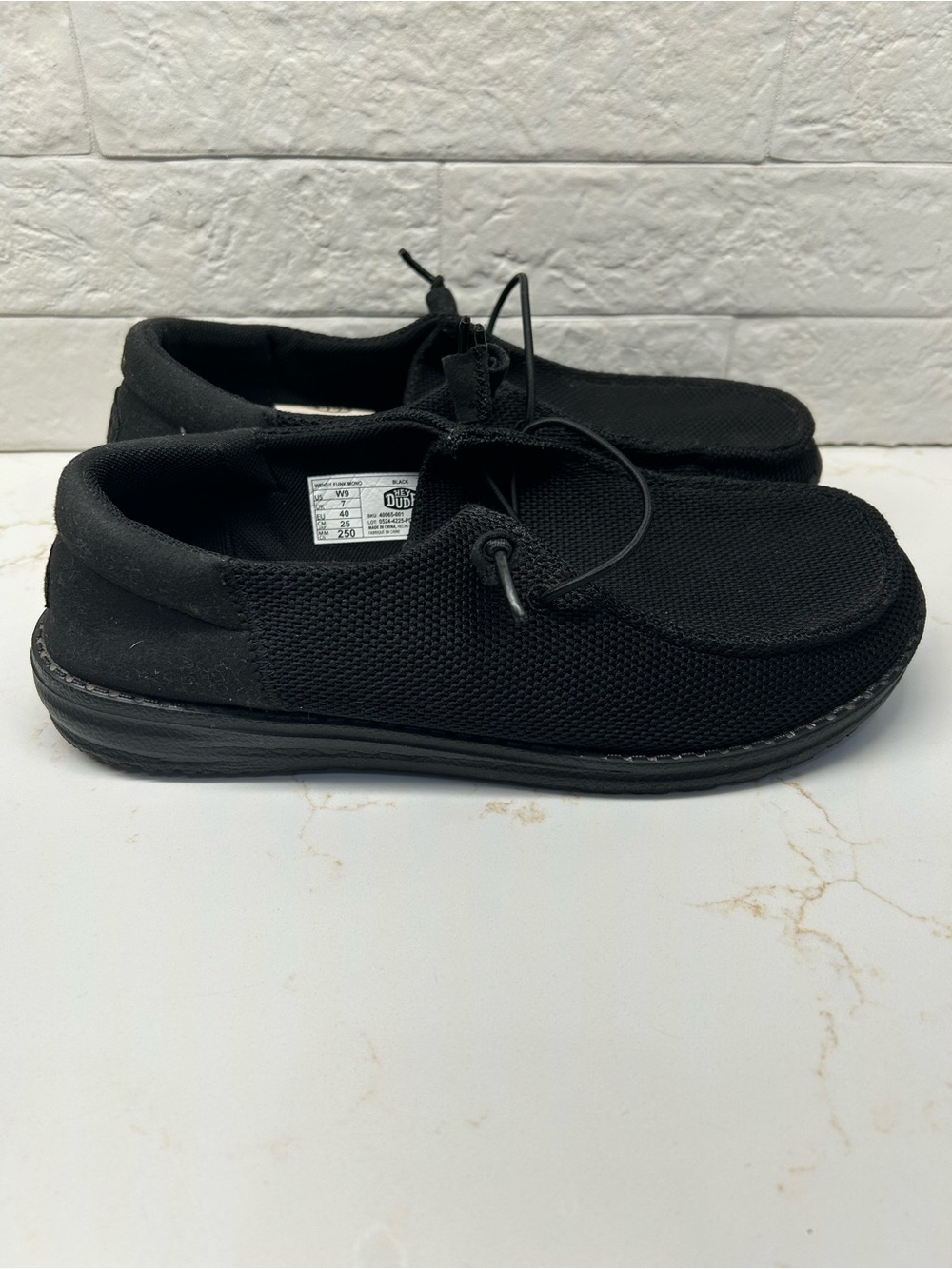 Hey Dude Wendy Funk Mono Womens Sz 9 Black Slip On Casual Shoes BARELY WORN